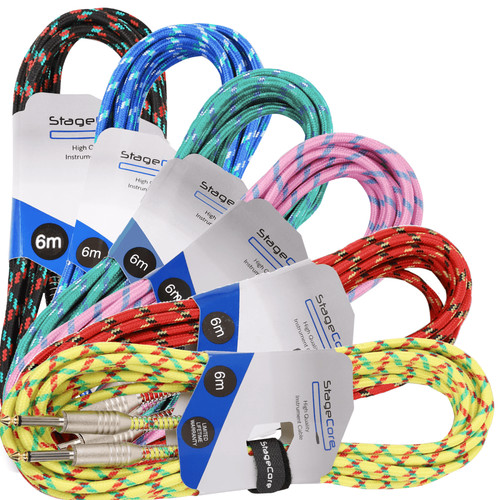 Guitar cable lead braided - 6m,
