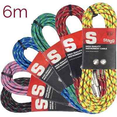 Stagg braided guitar lead - stagg,
