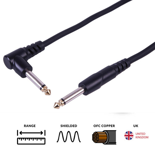 Right angle guitar lead - angle, jack